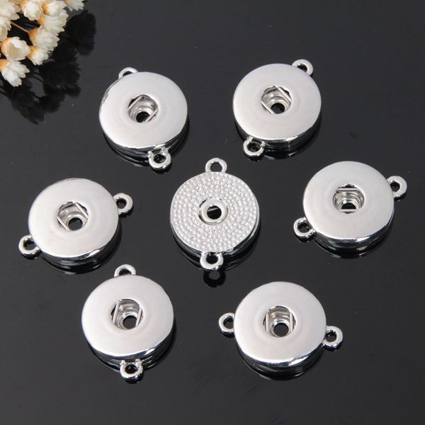 

diy making metal ginger silver 18mm snap button charms connectors for snap button jewelry findings necklace and bracelet sp213, Bronze;silver