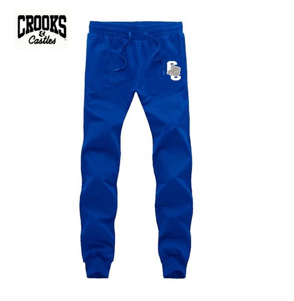 

crooks and castles pants changwei s-5xl casual male sports straight health male slim trousers ing, Black