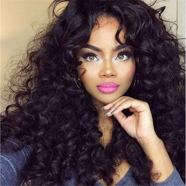Glueless Full Lace Human Hair Wigs Water Wave Hair Lace Front Wig