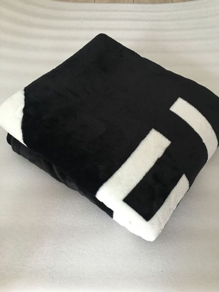 

brand black throw flannel fleece blanket 2size- 130x150cm, 150x200cm with dust bag c style logo for travel ,home ,office nap blanket