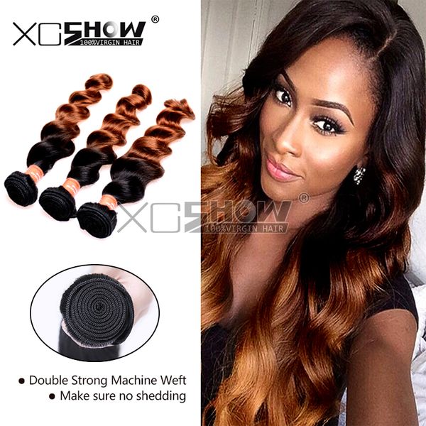 7a Peruvian Virgin Hair Extensions Two Tone Hair Ombre Hair Weave