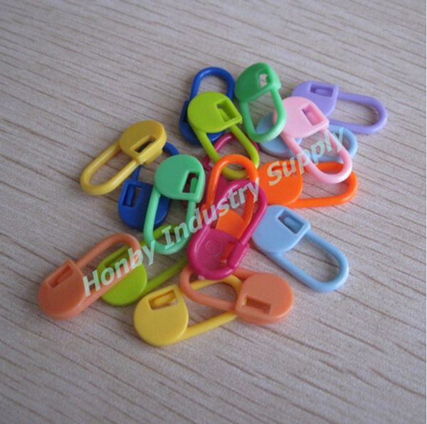 

pack of 1000 pcs coloured 22 mm plastic safety pin knitting stitch counting markers ing, Silver