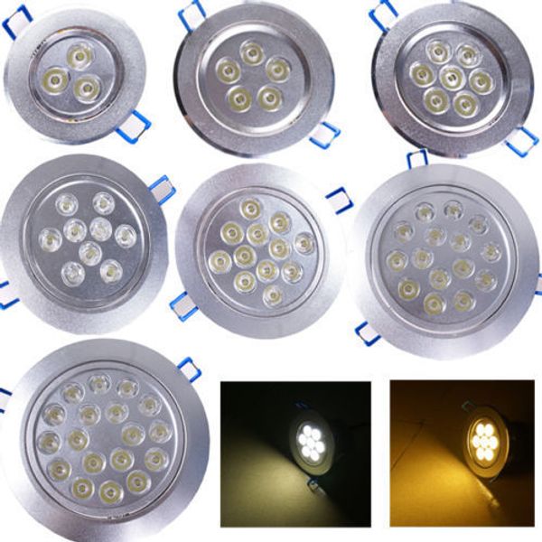 

3w 4w 5w 7w 9w 15w 18w led recessed ceiling down light spot lamp bulb light ac 85-265v indoor downlight with led driver