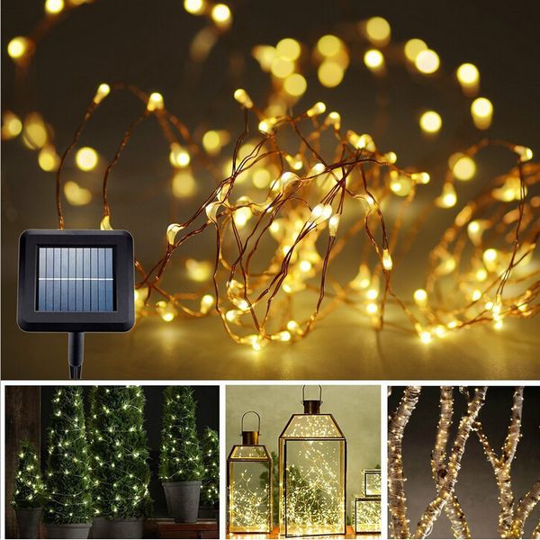 Solar Power String Light 10m 100 Led Copper Wire Fairy Solar Power String Light 10m 100 Led Copper Wire Fairy For Outdoor Living Decoration