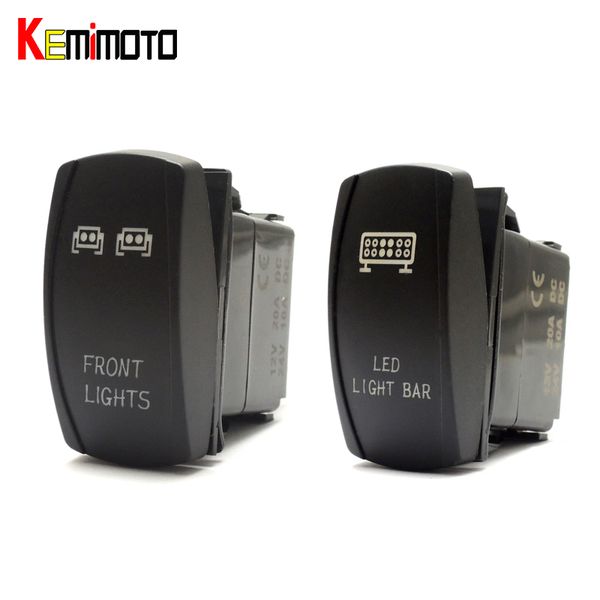 

wholesale- kemimoto 1 set for polaris rzr xp 1000 900 ranger rocker utv blue led front light and light bar rocker switch 14 15
