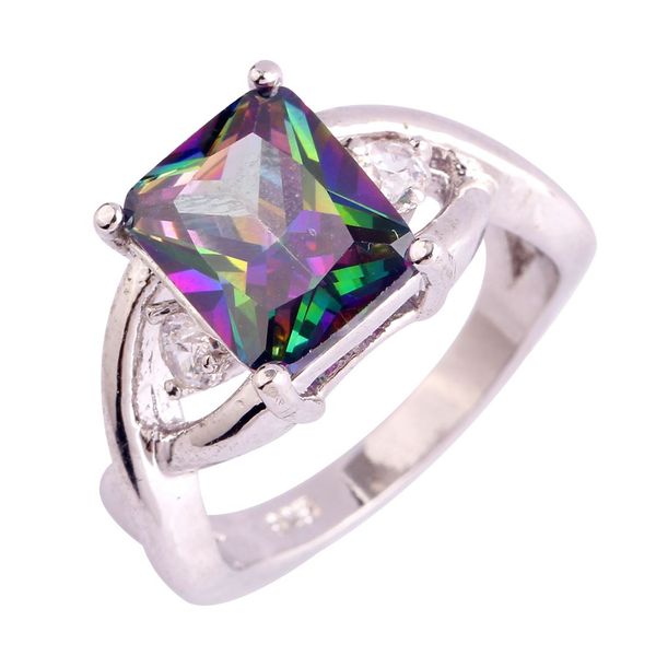 

party gift rainbow z women men rings size 6 7 8 9 10 11 925 silver rings wholesale handmade jewelry elaborate, Golden;silver