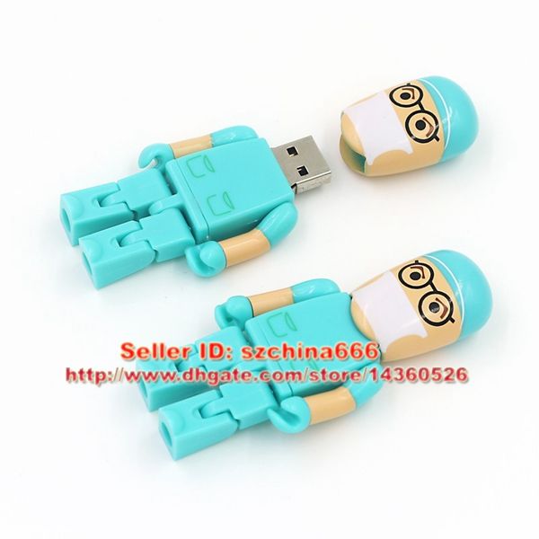 

Зеленый доктор модель USB 2.0 флэш-памяти Pen Drive Stick 4 ГБ 8 ГБ 16 ГБ 2 ГБ 1 ГБ стоматолог USB флэш-накопители