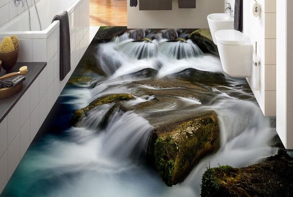 

pvc vinyl flooring bathroom cubic cupid relief european 3d floor bathroom wallpaper