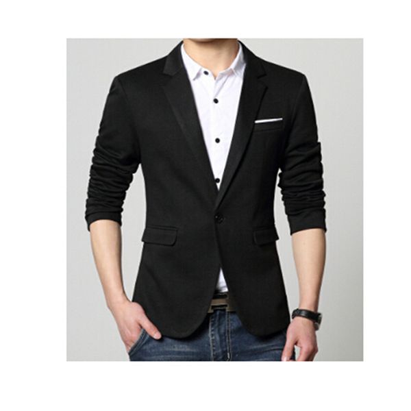 

wholesale-new suit men 4 colors casual jacket terno masculino latest coat designs blazers men clothing pea coats m-4xl 5xl 6xl, White;black