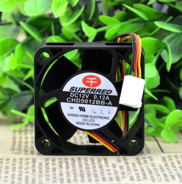 SUPERRED 50 * 50 * 20 12V 0.12A CHD5012BB-A 5CM 3 velocidade do fio dual ball fan