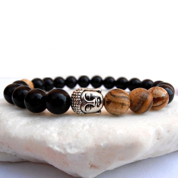 

sn0560 energy bracelet men buddha bracelet onyx bracelet picture jasper meditation bracelet natural stone bracelet wholesale, Black