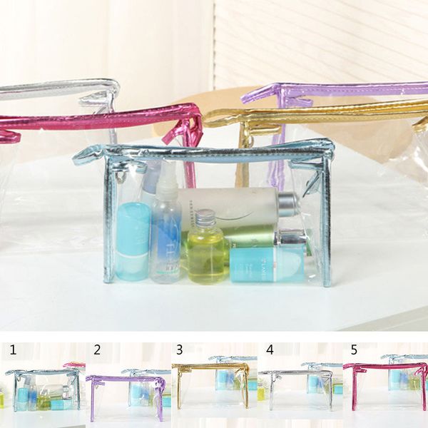 

clear transparent plastic pvc travel cosmetic make up toiletry bag zipper cosmetic bag