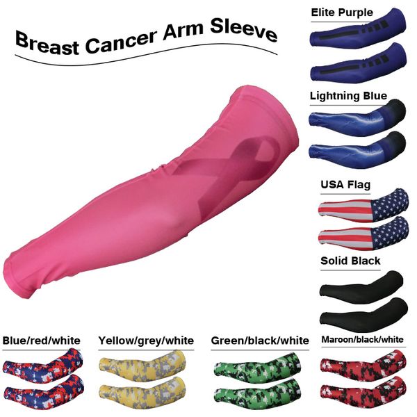 Pense a luva cor-de-rosa do braço da mão da compressão da consciência do cancro da mama