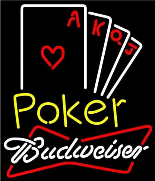 

Budwei er poker ace erie beer neon ign cu tom handcrafted real gla tube adverti ement club pub bar ca ino di play neon ign 20 quot x2