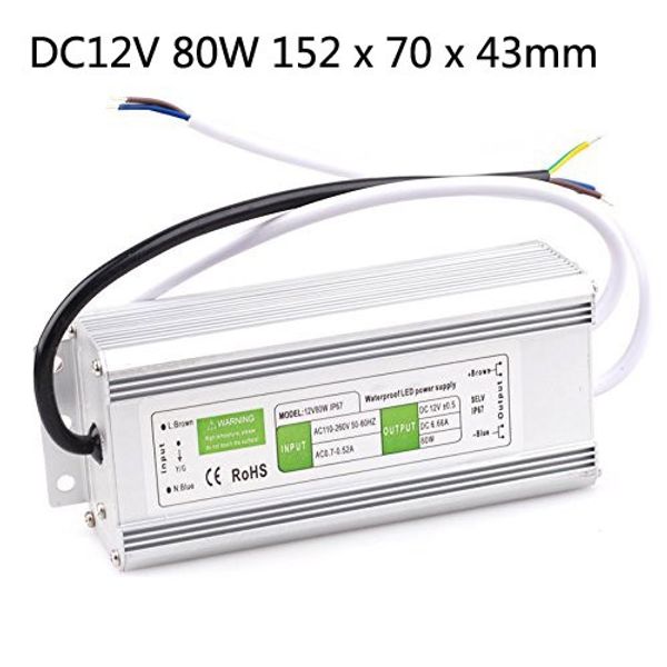 10PCS / LOT DC 12V 10W 15W 20W 30W 36W 50W 60W 80W 100W 150W 200W führen im Freien wasserdichten Transformator LED-Treiber-Schalter Stromversorgung Ip67