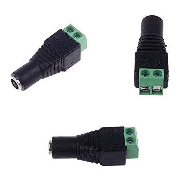 100 Pz \ Borsa 2.5mm x 5.5mm Femmina DC Power Jack Adattatore Spina Connettore del Cavo per TELECAMERA CCTV