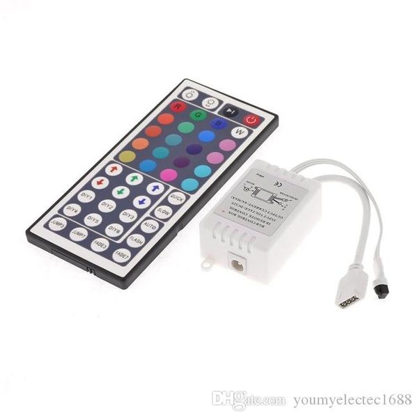 Barato novo navio livre 12 V 3 * 2 A 44 Chaves Controlador LED IR controle Remoto para RGB LED Luz de Tira 3528 SMD 5050 SMD