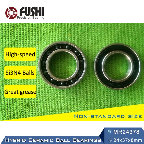 24378 Hibrid Seramik Rulman 24x37x8 mm ABEC-1 (1 adet) Bisiklet Hub 24378RS SI3N4 Rulmanlar 24378-2RS MR24378 H8 2RS