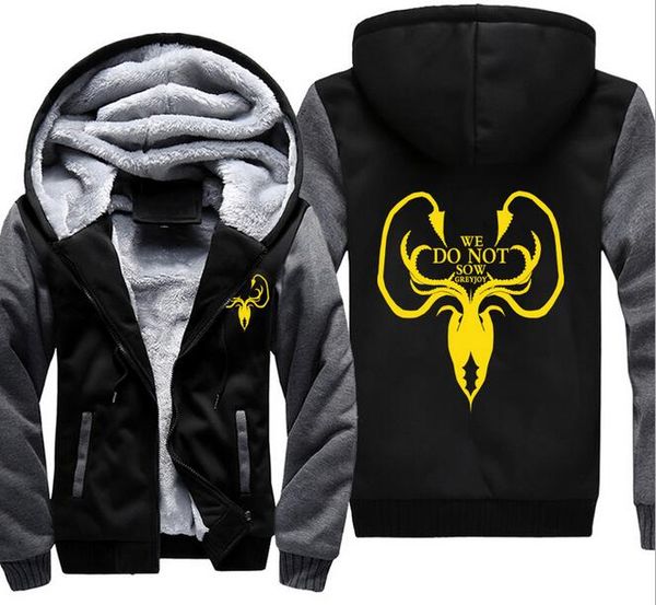 

Игра престолов Greyjoy балахон новый WinterAutumn утолщаются флисовая куртка хлопок пальто с длинными рукавами пуловер толстовка молния топы плюс размер