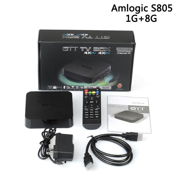 

Android 4 4 mxq tv box quad core 1g 8g amlogic 805 wifi mart tv box uport 3d