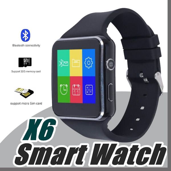 

2019 изогнутый экран SmartWatch X6 Умный браслет с телефоном Слот для SIM-карты TF с камерой