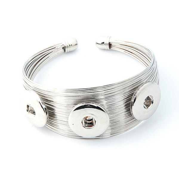 

no.t13 snap bangles silver plated diy snap jewelry snap buttons, Golden;silver