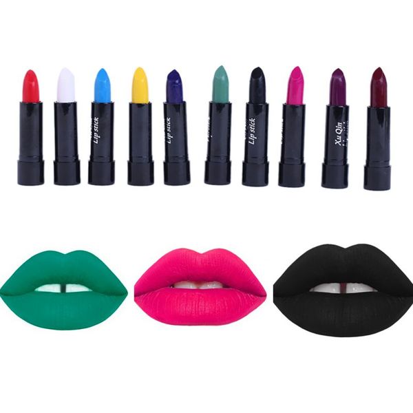 

wholesale-10 colors women beauty waterproof long lasting matte lip gloss lipstick beauty makeup cosmetic