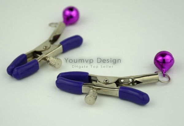 

alternative toys bell nipple clamps with colorful bell shaking stimulate overcast female breast clip toy jjd0047