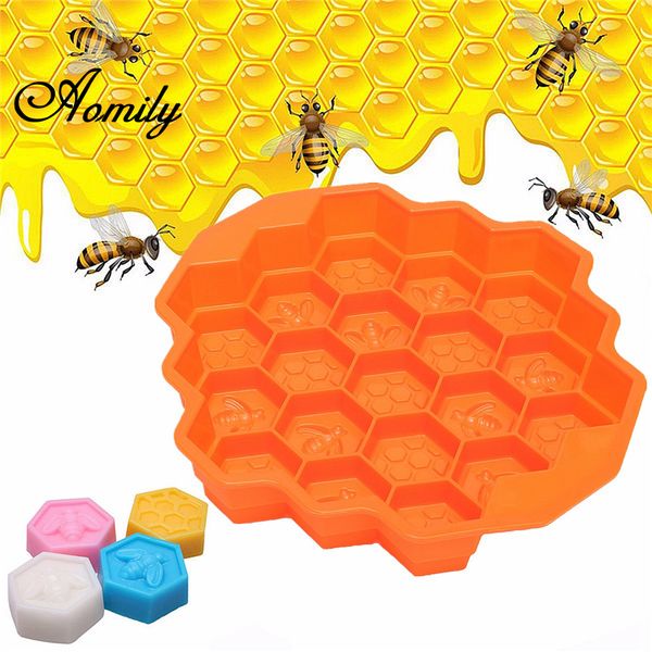 2019 Aomily Diy Honey Comb Honey Mold Silicone Cake Pan Comb Bees