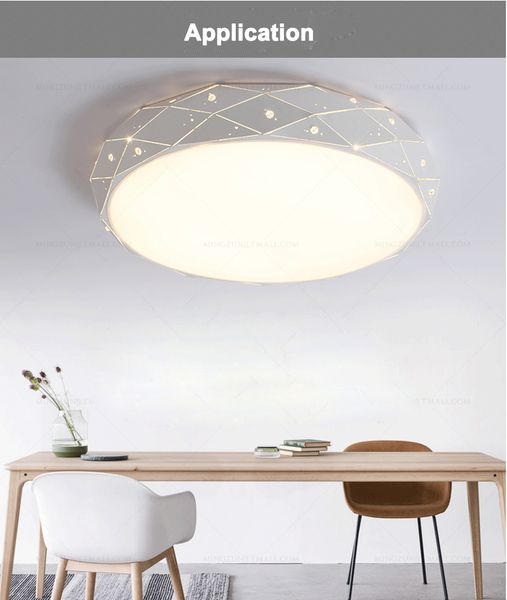 

led ceiling light round style acrylic 18w 24w 36w led light for living room ceiling lights bedroom decorative lampshade lamparas de techo