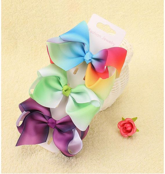 

girl gradient hairclips baby hair barrettes girls iridescent hairclip kids bowknot hair accessories hair products jsp 006, Slivery;white
