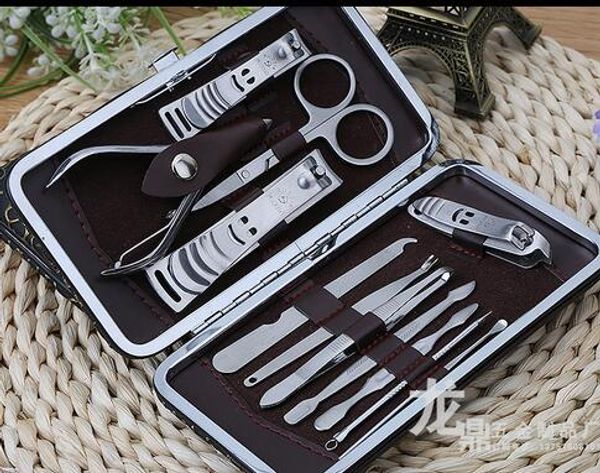 

12 in 1 set nail care set pedicure scissor tweezer knife ear pick utility manicure tools nail clipper kit