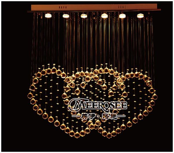 

modern crystal light fixture rectangle chandelier crystal ceiling lamp lustres de cristal love curtain lamp with 6 gu10 lights included