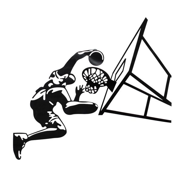 Modern Design Dunk Basketball Player Wall Decor Vinyl Decal Sticker