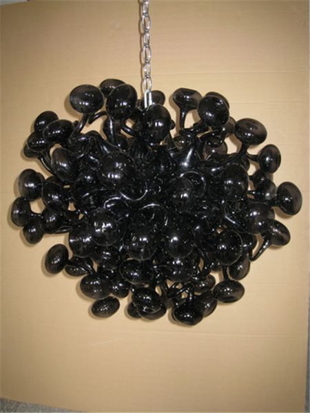 

lr054-small murano glass chandeliers black vintage style borosilicate art glass small crystal chandelier
