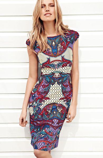 

vintage print women sheath dress cap-sleeve casual dresses 064a639, Black;gray