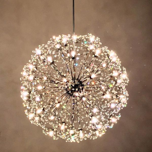 

Dandelion led chandelier european creative k9 cry tal dandelion flower ball pendant lamp living room light hipping