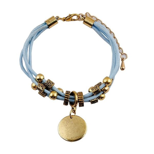 

fashion elastic rope bracelet factory direct 1pcs/lot drop shipping, Golden;silver
