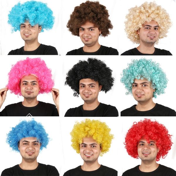 

fans exploded head cosplay afro wig party wig oversized multicolour synthetic wigs for ball fans festival carnival wigs ic686