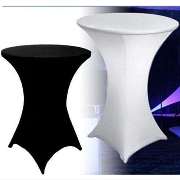 

10pcs spandex table cloth lycra 80cm diameter cocktail stretch table cover wedding party event