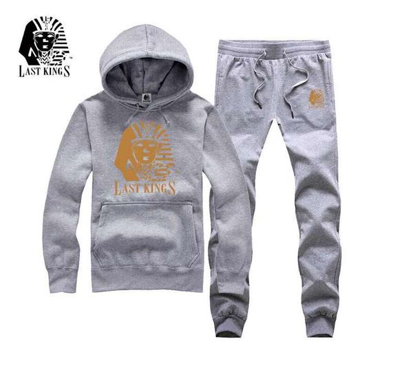 

s-5xl s58803 winter men's hip hop tracksuits jogging suits brand last kings men clothing, Gray