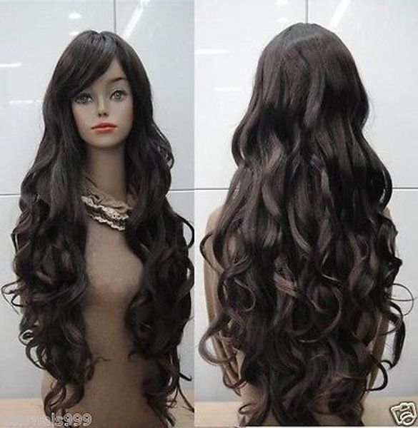 100 Hot Sell Brazil Dark Haired Woman Wig Cosplay Heat Resistant