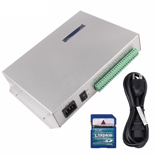 

T-300K T300K SD Card online VIA PC RGB Full color led pixel module controller 8ports 8192 pixels ws2811 ws2801 ws2812b led strip
