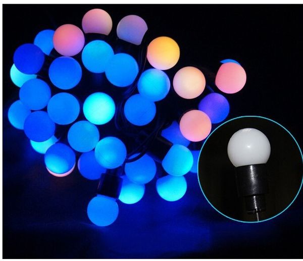 

7m 220v fairy christmas lights wedding decoration lamps color changing led ball garland string new year holiday party lights