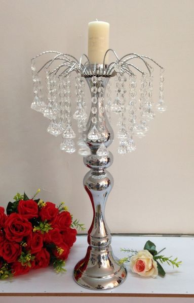 decorazione di nozze romantiche moderne candelabri di nozze portacandele di cristallo portacandele all'ingrosso per matrimoni