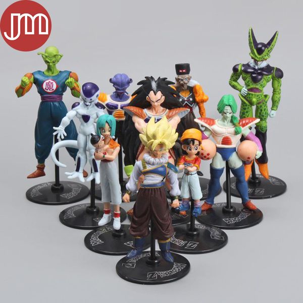 

Новый 10 шт Dragon Ball Z Goku Gohan Roshi Piccolo Freeza DragonBall 5-10см ПВХ фигурки модель игрушки сумасше