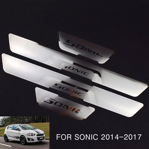2019 Car Door Sill Trim Cover Fot Sonic Stainless Steel Door Sill