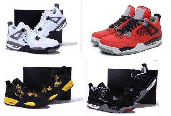 

Оптовая 4 белый цемент разводят огонь красный IV 4s Мужчины Женщины Баскетбол обувь