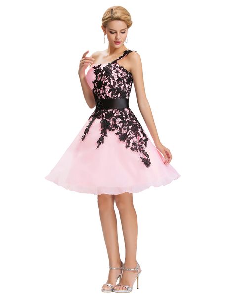 

2019 Sexy prom Evening Dresses Red Short one shourlder Embroidery ball gown Grace Karin formal vestidos de gala abendkleider Custom Made