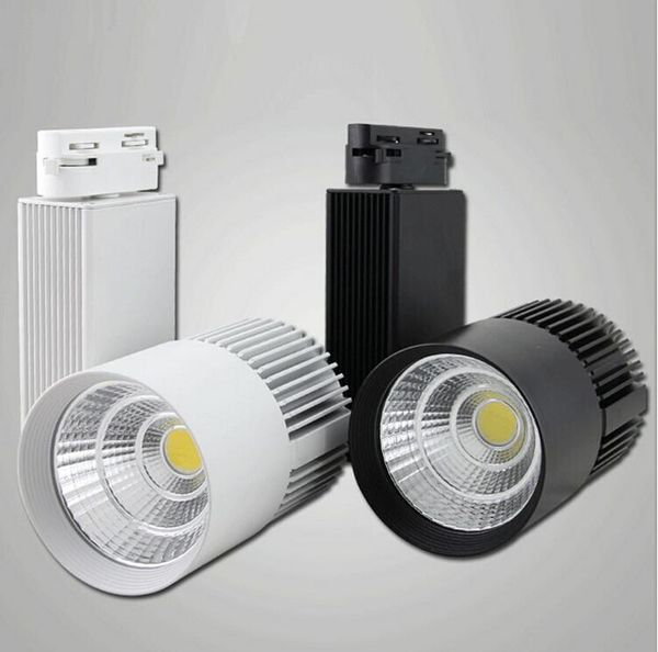 lâmpada ferroviário natural branco preço de fábrica Atacado LED faixa luz 30W COB Light Rail Spotlight Equal 300w lâmpada halógena frio quente AC85 265V ~